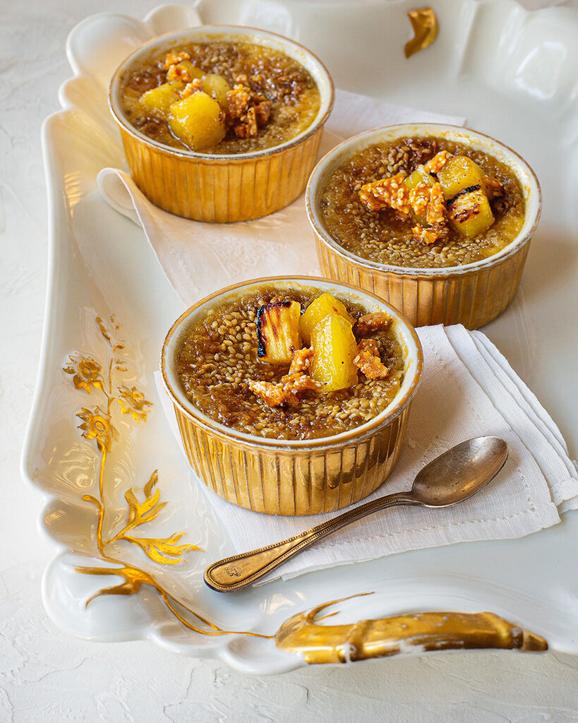 Benne seed praline pot de creme